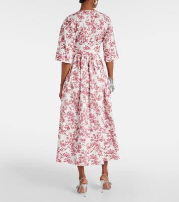 Robe midi Elowen imprimée en coton | Emilia Wickstead