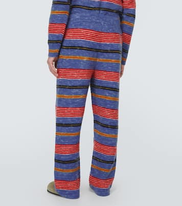 Pantaloni in misto cashmere a righe | The Elder Statesman