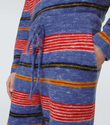 Pantaloni in misto cashmere a righe | The Elder Statesman