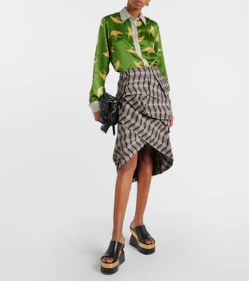 Bedrucktes Hemd aus Satin | Dries Van Noten