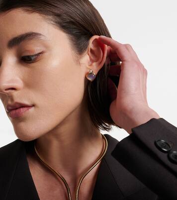 Trisolina 18kt gold earrings with blue chalcedony and diamonds | Marina B