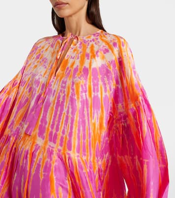 Robe midi Amelia tie & dye en soie | Anna Kosturova