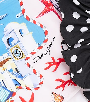 Capri printed ruffled swimsuit | Dolce&Gabbana Kids