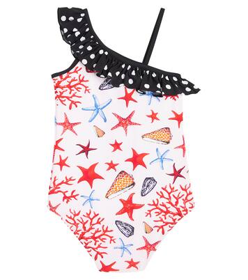 Capri printed ruffled swimsuit | Dolce&Gabbana Kids