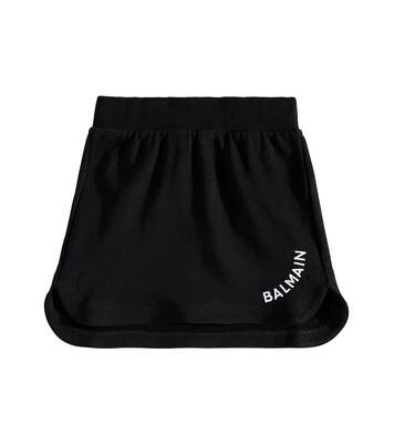 Jupe en coton à logo | Balmain Kids