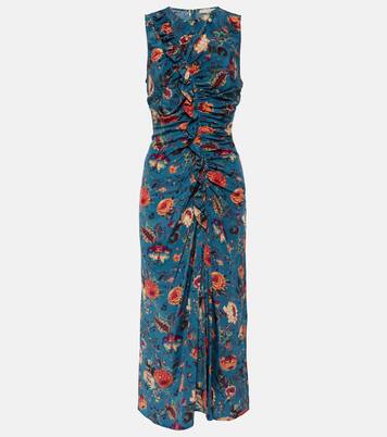 Robe midi Lorna en soie à fleurs | Ulla Johnson
