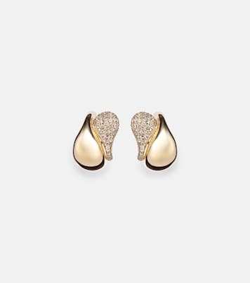 18kt gold earrings with diamonds | Shay Jewelry