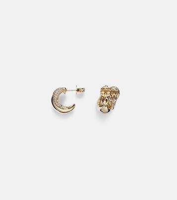 18kt gold earrings with diamonds | Shay Jewelry