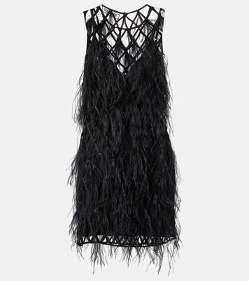 Feather-trimmed minidress | The Attico