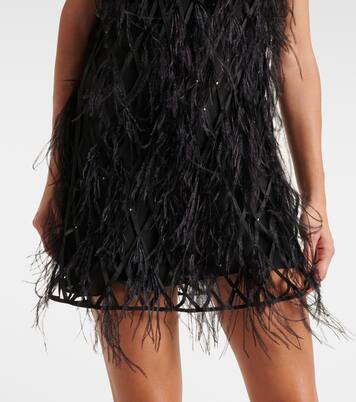 Feather-trimmed minidress | The Attico