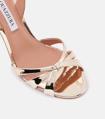 Tati 85 metallic leather sandals | Aquazzura
