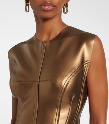 Robe midi en cuir synthétique | Norma Kamali