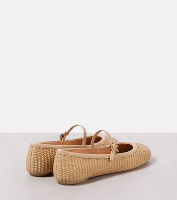 Carla leather-trimmed ballet flats  | Gianvito Rossi