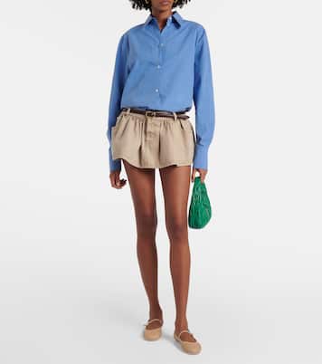 Carla leather-trimmed ballet flats  | Gianvito Rossi