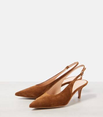 Robbie 55 suede slingback pumps | Gianvito Rossi