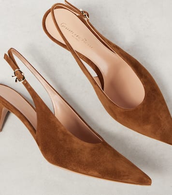 Robbie 55 suede slingback pumps | Gianvito Rossi