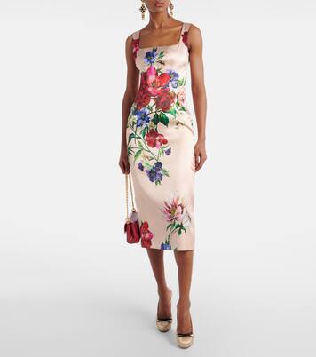 Vally satin platform slingback pumps | Dolce&Gabbana