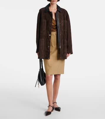 Ulla鳄鱼纹效果皮革平底鞋 | Malone Souliers