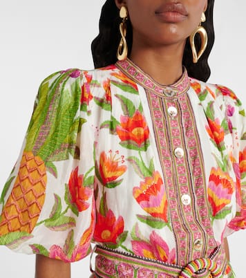 Bedrucktes Minikleid aus einem Baumwollgemisch | Farm Rio