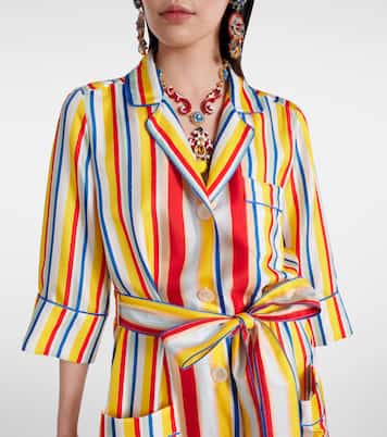 Striped silk shirt dress | Dolce&Gabbana