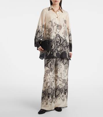 Rhiannon paisley silk shirt | Zimmermann