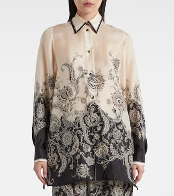 Rhiannon paisley silk shirt | Zimmermann