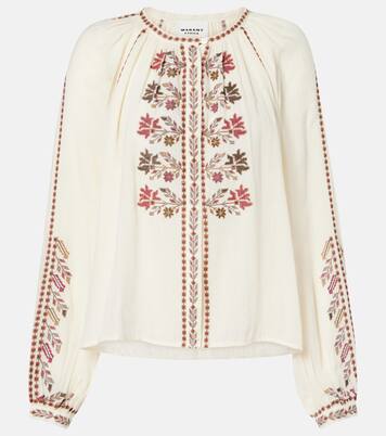 Blouse Lynne brodée en coton | Marant Etoile