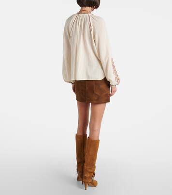 Blouse Lynne brodée en coton | Marant Etoile