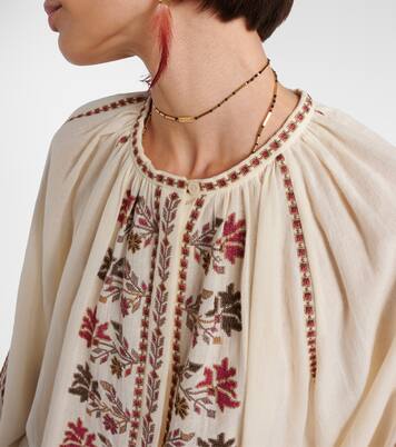 Blouse Lynne brodée en coton | Marant Etoile