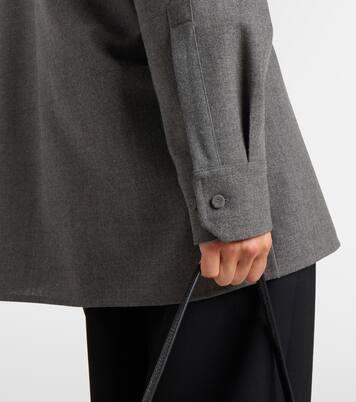 Verziertes Hemd aus Woll-Canvas | Jil Sander