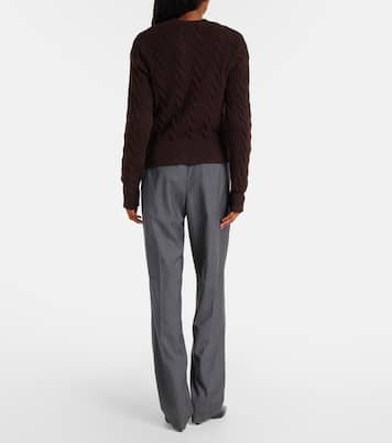 Cable-knit wool and cashmere cardigan | Polo Ralph Lauren