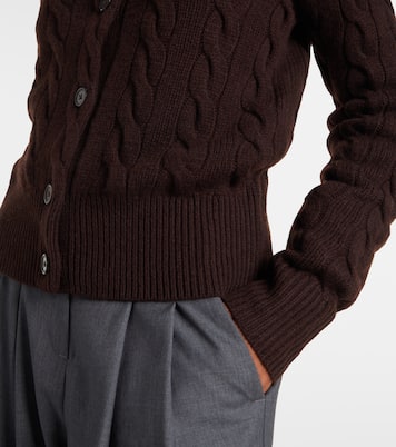 Cable-knit wool and cashmere cardigan | Polo Ralph Lauren