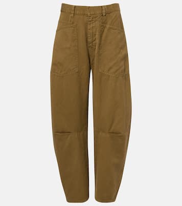 Shon cotton and linen barrel-leg pants | Nili Lotan