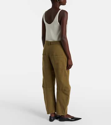 Shon cotton and linen barrel-leg pants | Nili Lotan