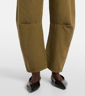 Shon cotton and linen barrel-leg pants | Nili Lotan