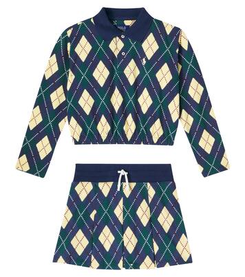 Argyle cotton polo shirt and skirt set | Polo Ralph Lauren Kids