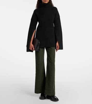 Mid-Rise-Schlaghose Alina aus Baumwoll-Cord | Victoria Beckham