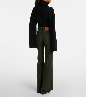 Mid-Rise-Schlaghose Alina aus Baumwoll-Cord | Victoria Beckham