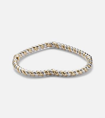 Jonc Cœur 9kt yellow and white gold bangle | Yvonne Léon