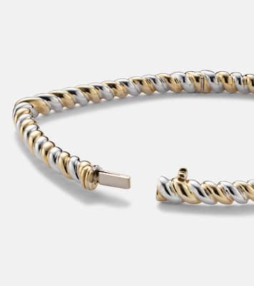 Jonc Cœur 9kt yellow and white gold bangle | Yvonne Léon