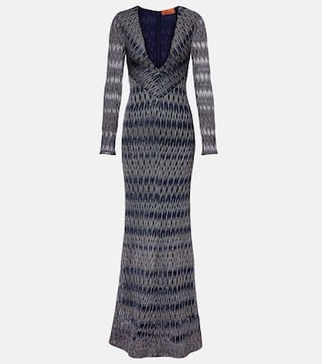 金属丝面料加长连衣裙 | Missoni