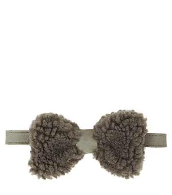Papillon Furro in teddy con pelle | Donsje