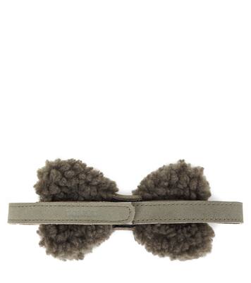 Papillon Furro in teddy con pelle | Donsje