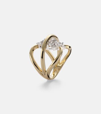 Ring Golden Strada aus 18kt Gelbgold (750/1000) mit Diamanten | Yeprem