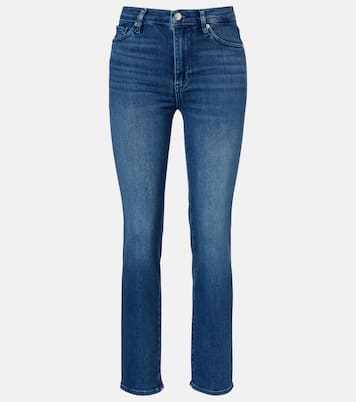 Le Sleek cropped high-rise straight jeans | Frame