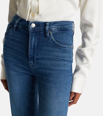Le Sleek cropped high-rise straight jeans | Frame