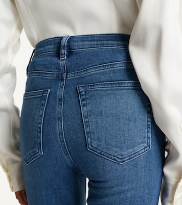 Le Sleek cropped high-rise straight jeans | Frame