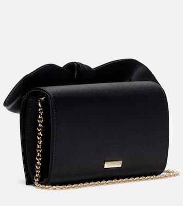 Bow Tie Mini satin clutch | Aquazzura