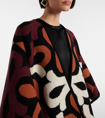 Cape Maiolika aus Woll-Jacquard | La DoubleJ