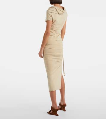 DRKSHDW Edfu cotton jersey midi skirt | Rick Owens